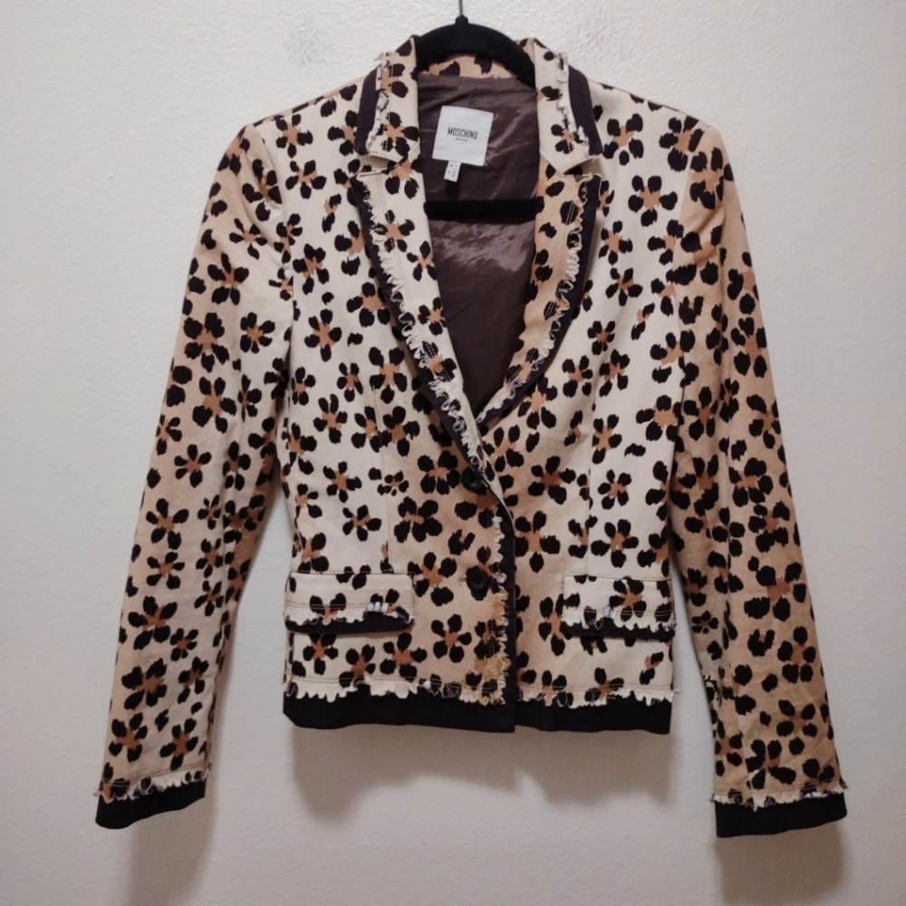 Moschino Jeans Leopard Print Blazer 6